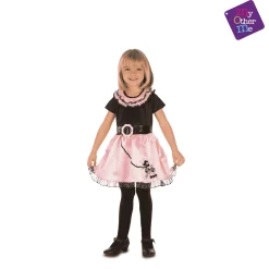 Disfraz de Señorita pink 3-4 años niña infantil