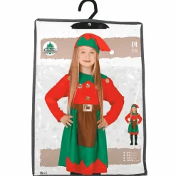 Disfraz Elfa Navideña Talla 5 a 6 años