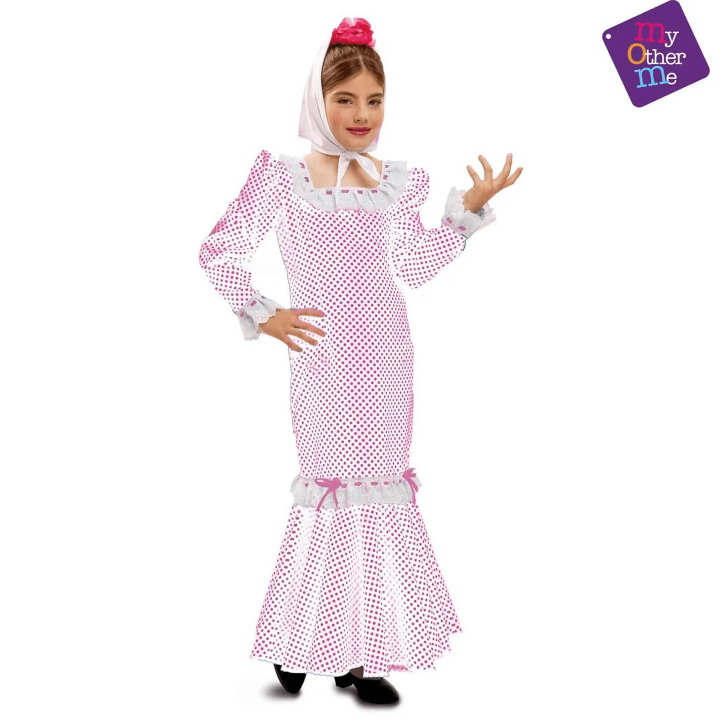 Disfraz Madrileña Blanco Niña Talla 7 a 9 años