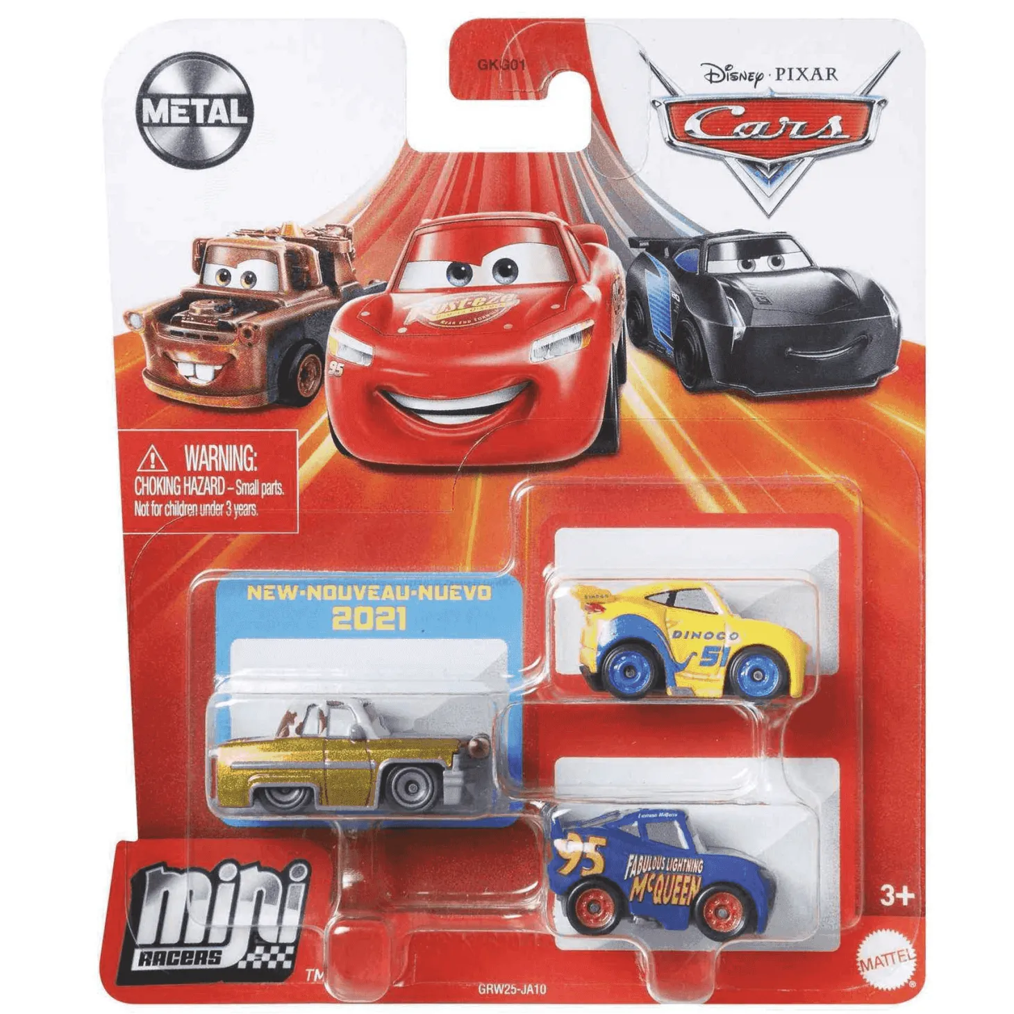 Disney Cars Minis Pack de 3 Coches de JugueteModelos Surtidos 3 años