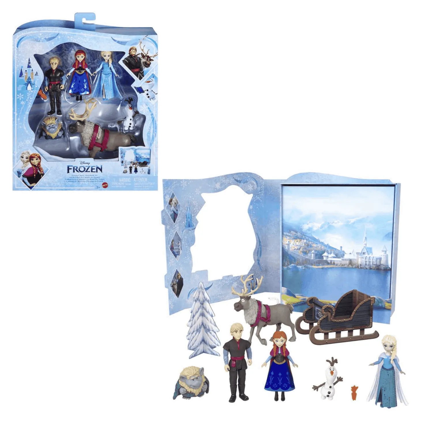 Disney Frozen Minis Pack 6 figuras Muñecos con caja set de juego juguete 3 años (Mattel HLX04)