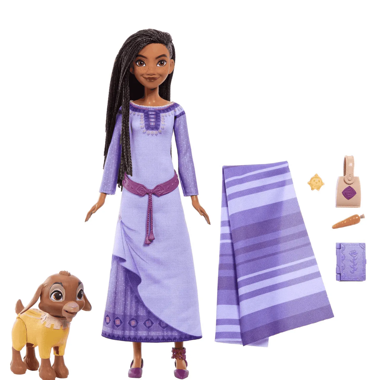 Disney Wish Asha de Rosas Pack con amigos animales y Accesorios