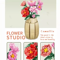 DIY Flores – Set de construcción 550 piezas flores decorativas (modelo Camelia)