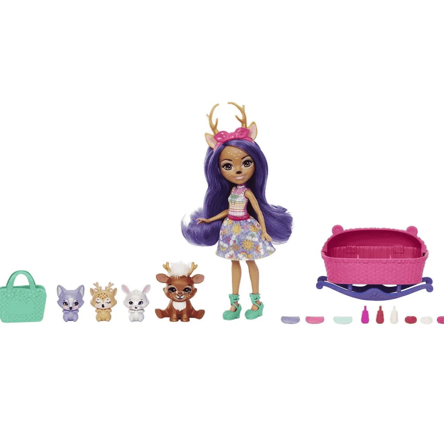 Enchantimals Baby BFFs Danessa Deer Muñeca con mascotas 4 años