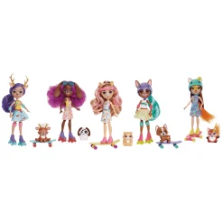 Enchantimals City Tails Pack 5 muñecas con mascotas 4 años