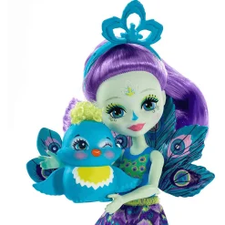 Enchantimals Muñeca Patter Peacock con Mascota 4 años