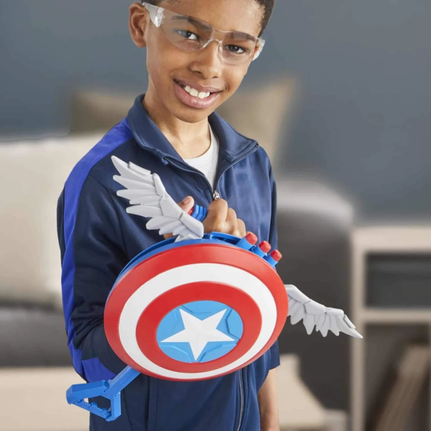 Escudo Capitan America Marvel Con Lanzadardos Nerf