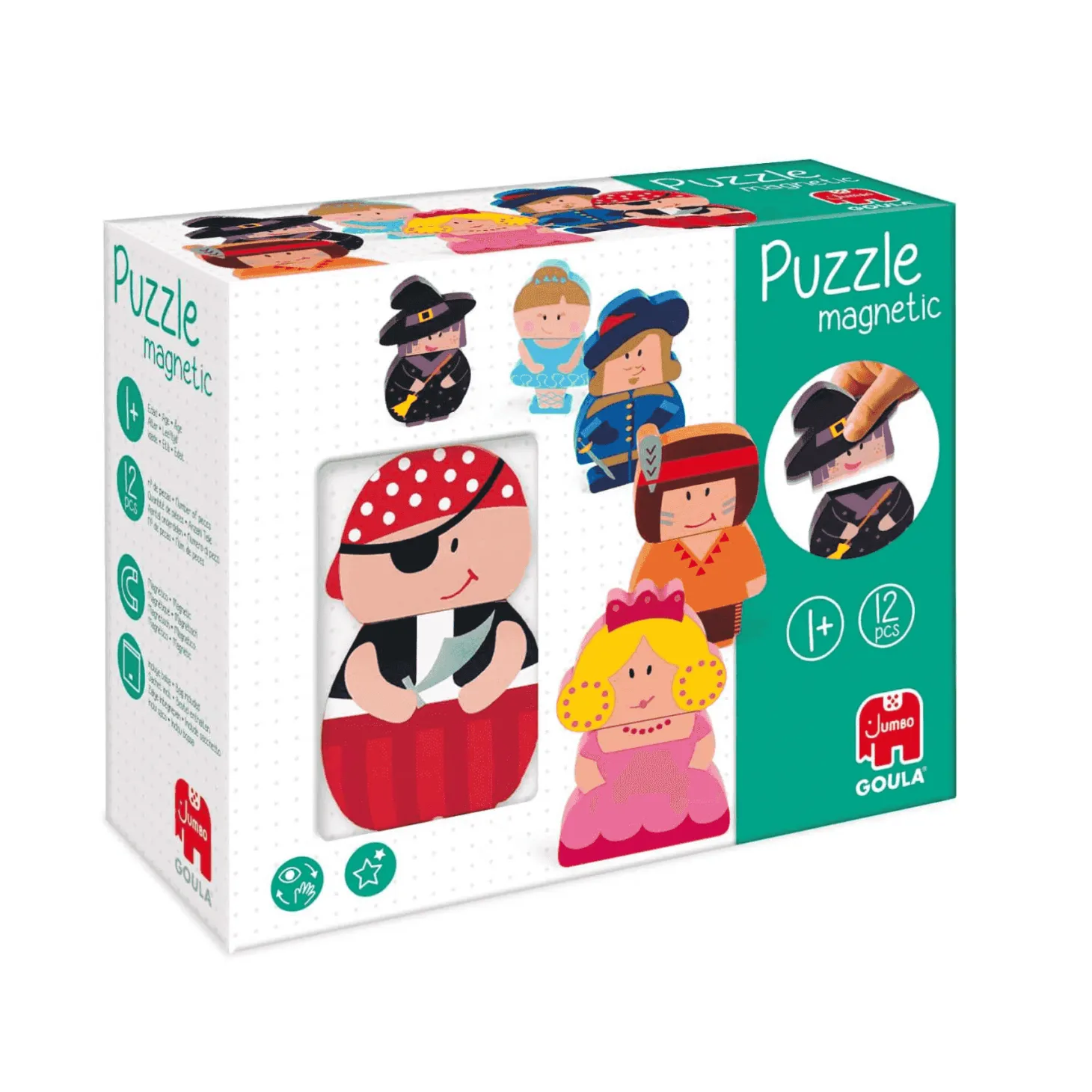 Goula Puzzle Personajes Magneticos 12 Piezas