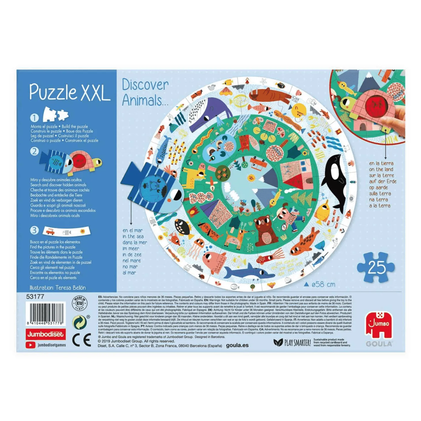 Goula Puzzle XXL Descubre Animales 25 Piezas