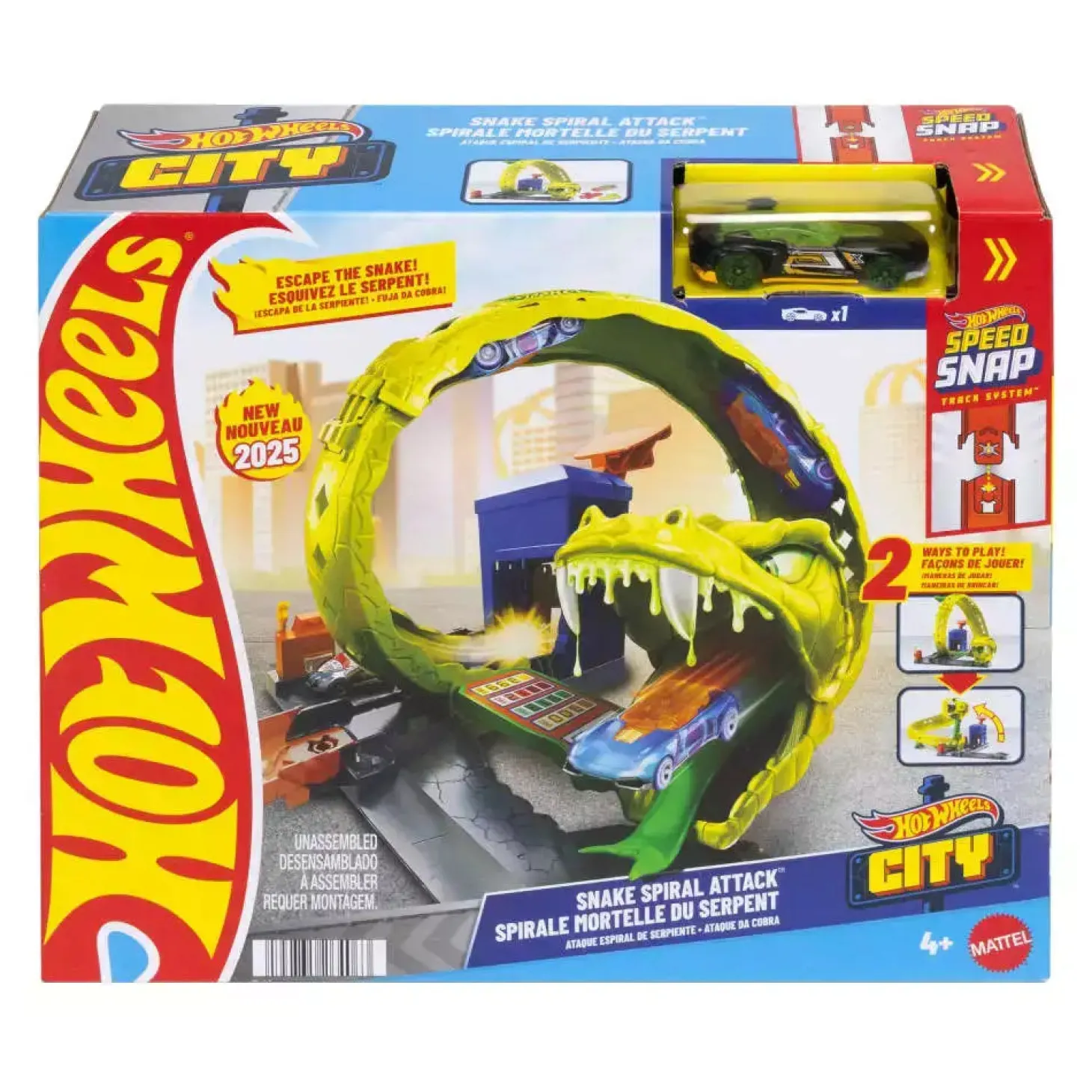 Hot Wheels Ataque en espiral de la serpiente - Juguete de Hot Wheels