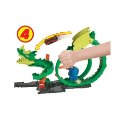 Hot Wheels City Dragón Furioso pista para coches de juguete 5 años