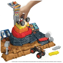 Hot Wheels Monster Trucks Arena World Pista central con coches 3 años