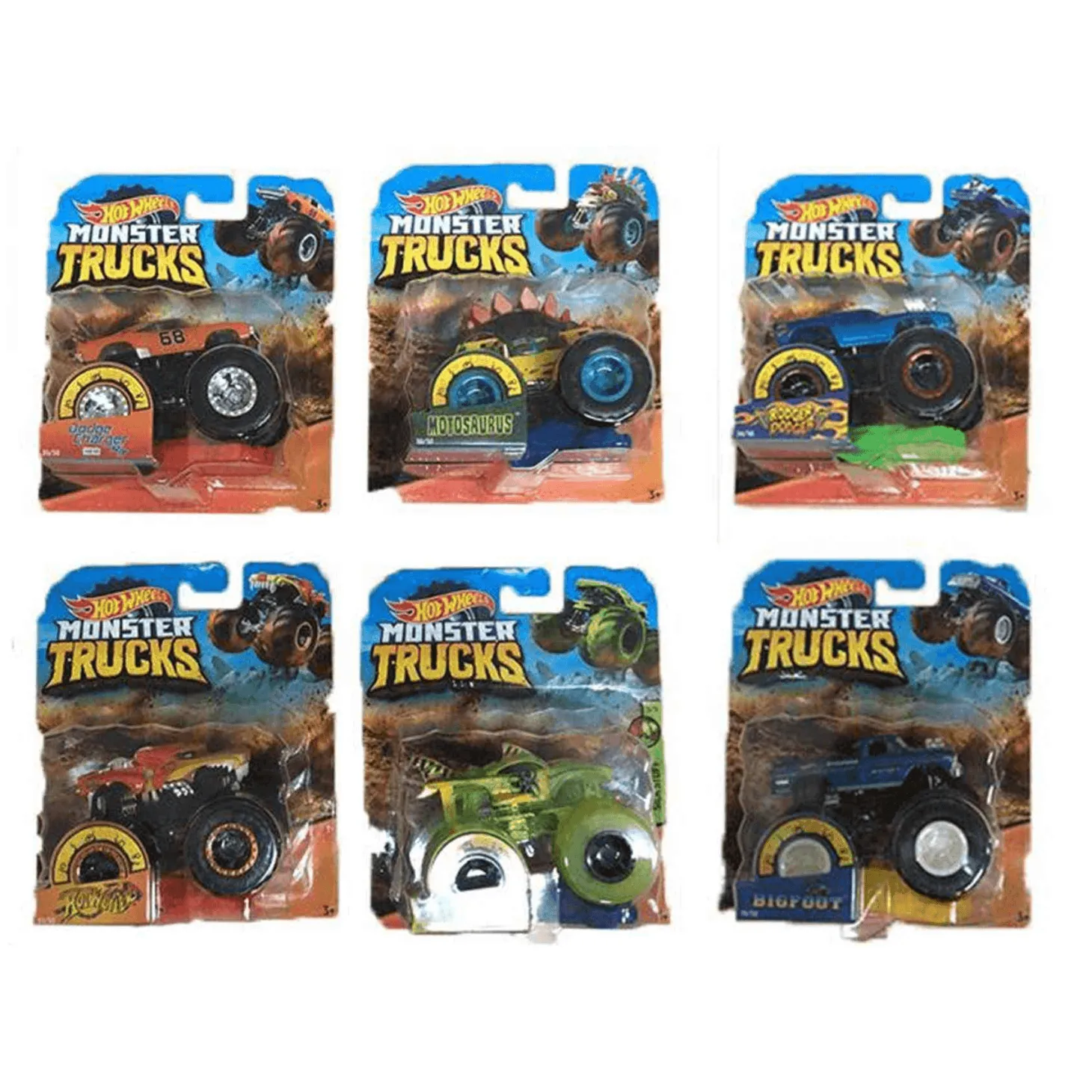 Hot Wheels Monster Trucks Coches de Juguete 1:64 Modelos Surtidos3 años