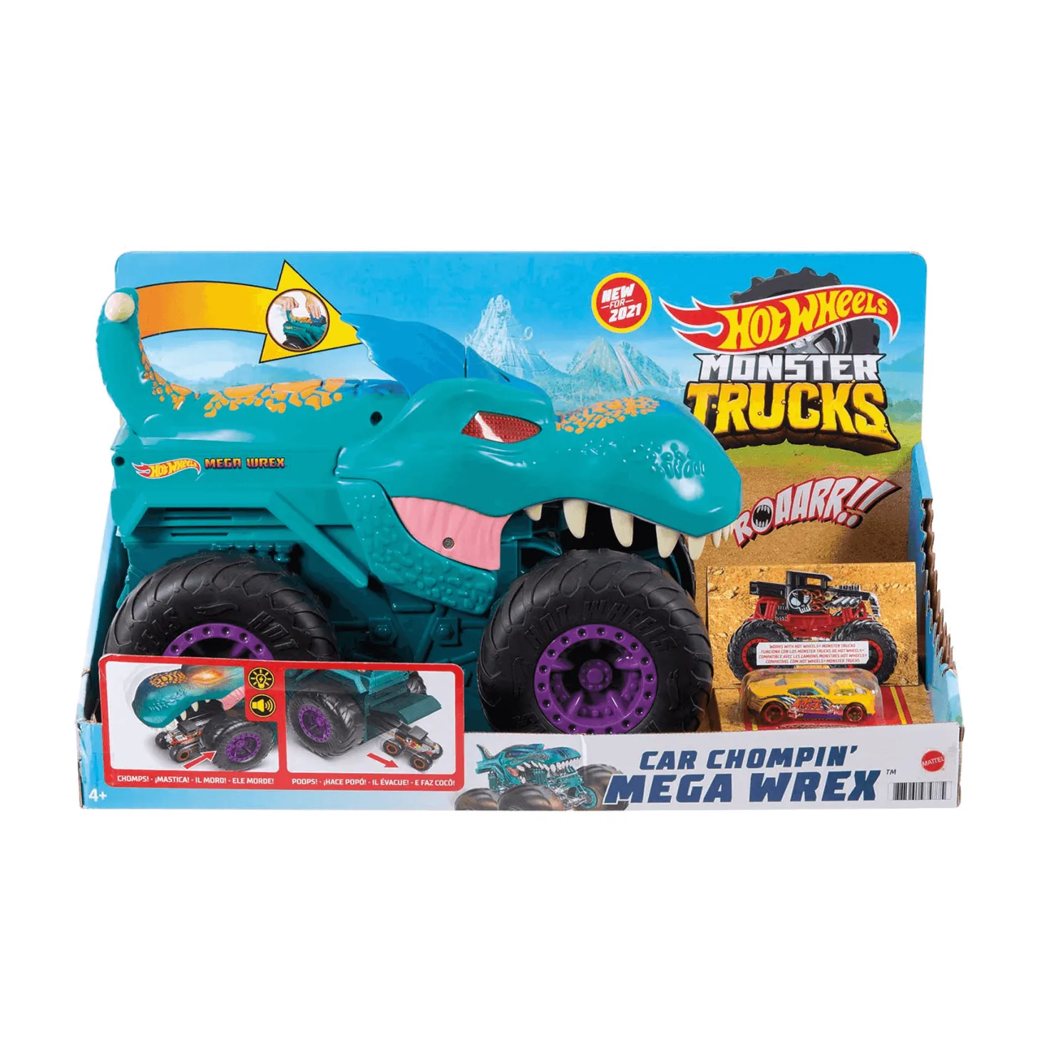 Hot Wheels Monster Trucks Mega Wrex Coches de juguete 4 años