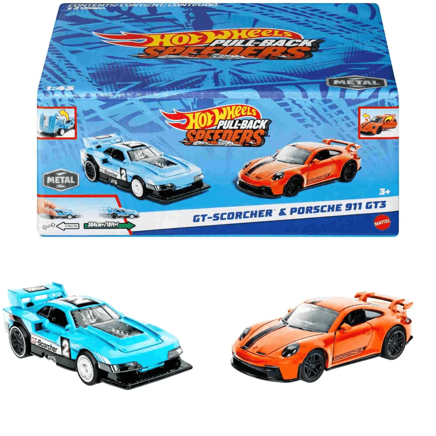Hot Wheels Pack 2 coches de juguete de carreras