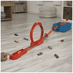 Hot Wheels Track Builder Acrobacias fuego Pista coches juguete 6 años