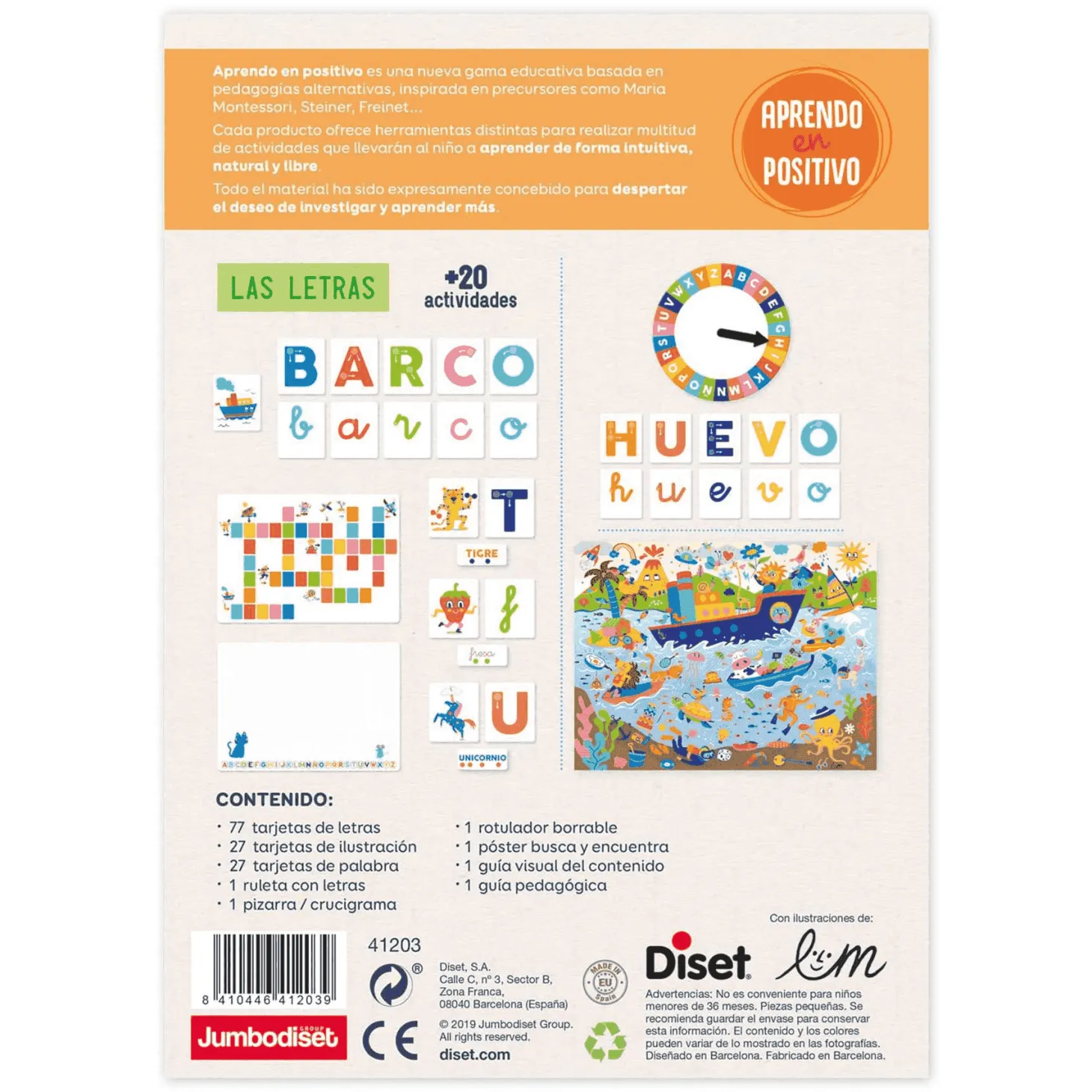 Juego Aprendo en Positivo Las Letras