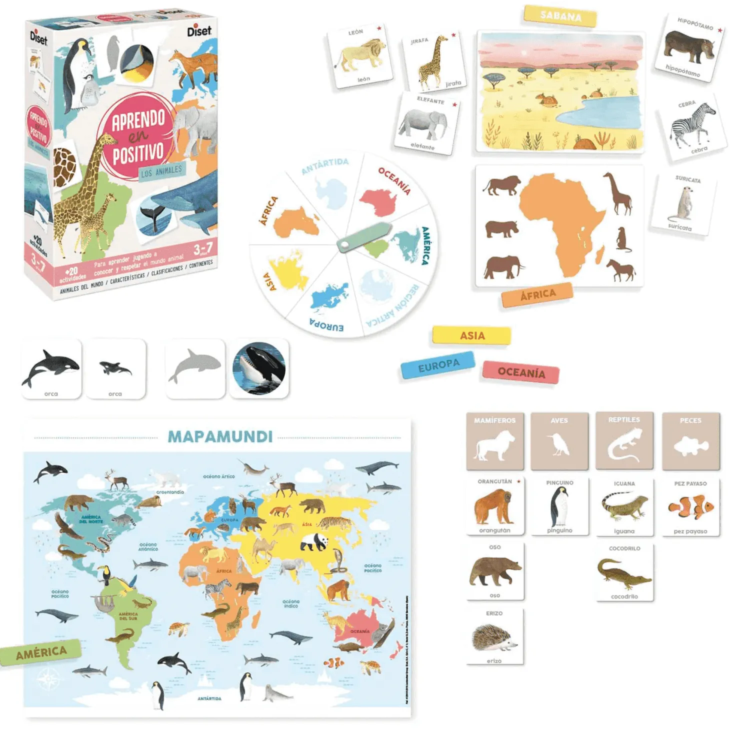 Juego Aprendo en Positivo Los Animales