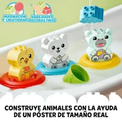 Juguete para construir Mi Primer LEGO DUPLO 10965 Diversión en el Baño: Tren de los Animales Flotant