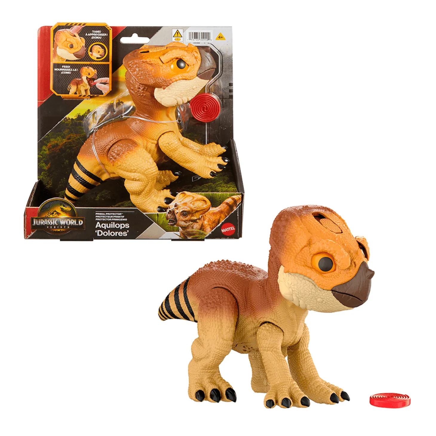 Jurassic World Furia Aplacada Aquilops “Dolores” – Dinosaurio interactivo electrónico