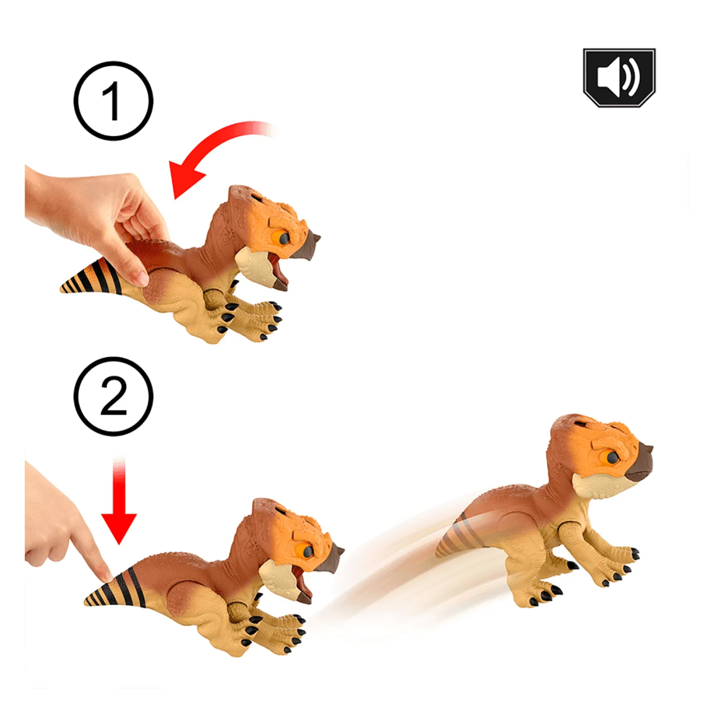 Jurassic World Furia Aplacada Aquilops “Dolores” – Dinosaurio interactivo electrónico