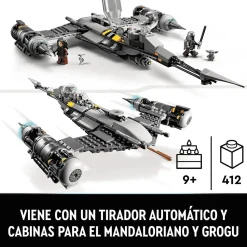 Kit de construcción LEGO Star Wars 75325 Caza Estelar N-1 de The Mandalorian (412 piezas)