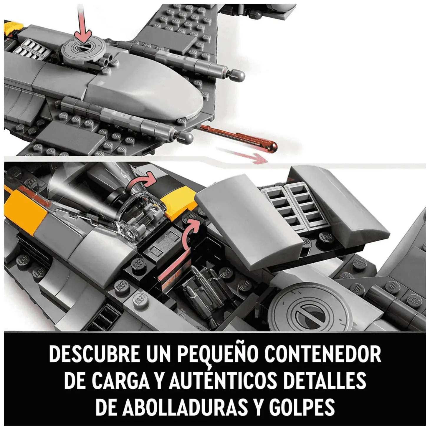 Kit de construcción LEGO Star Wars 75325 Caza Estelar N-1 de The Mandalorian (412 piezas)