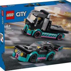 LEGO City Coche de Carreras y Camión de Transporte Juguete de construcción 60406