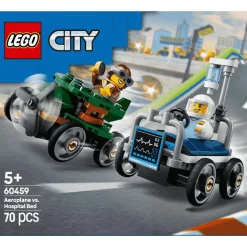 LEGO City Pack de Coches de Carreras: Avión vs. Cama de Hospital 60459