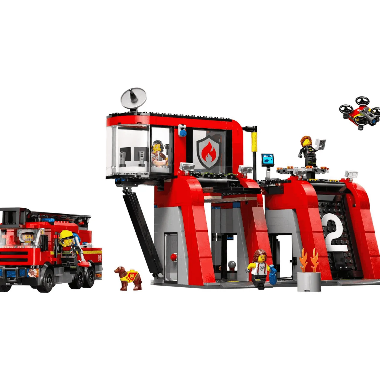 LEGO City Parque de Bomberos con Camión de Bomberos Juego 60414