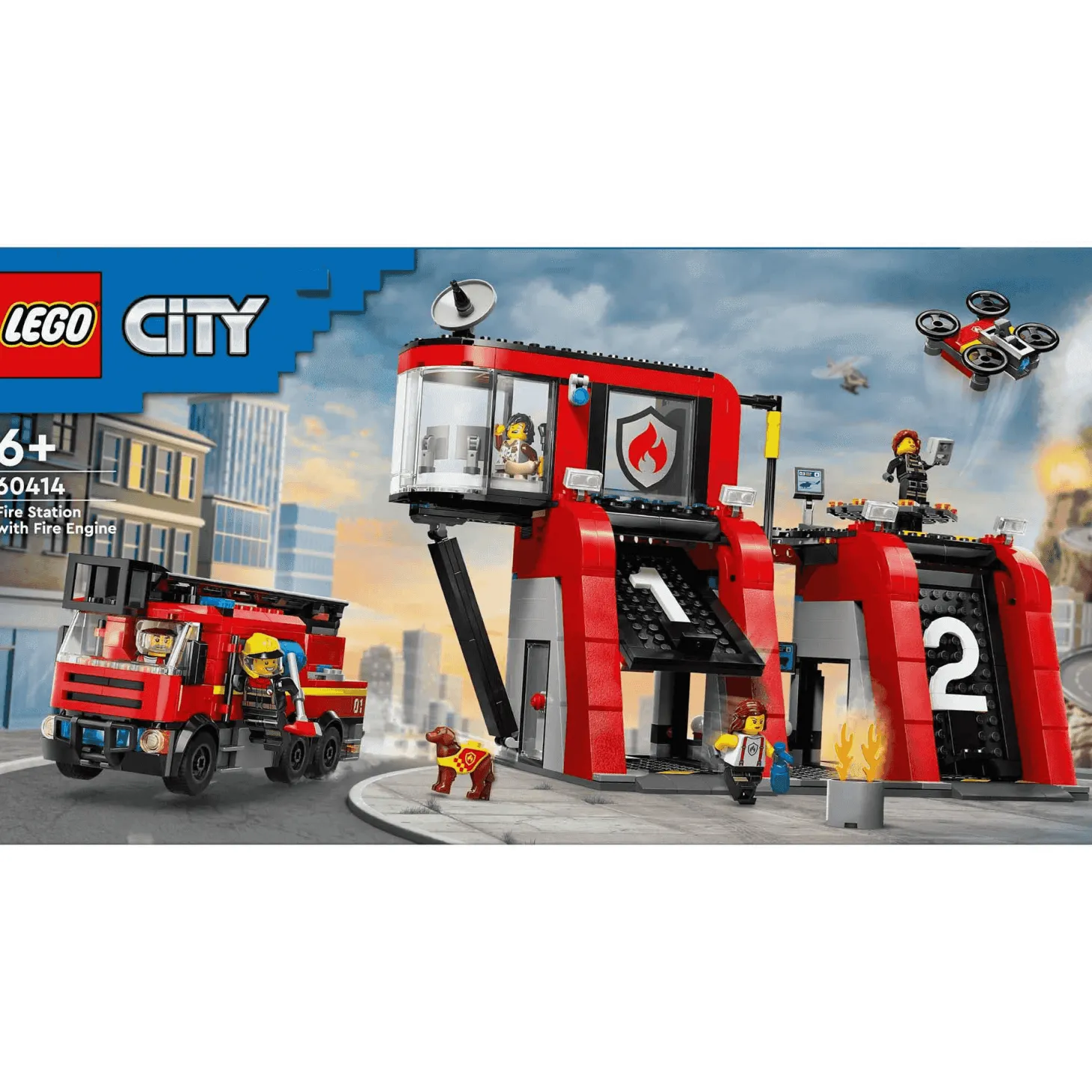 LEGO City Parque de Bomberos con Camión de Bomberos Juego 60414