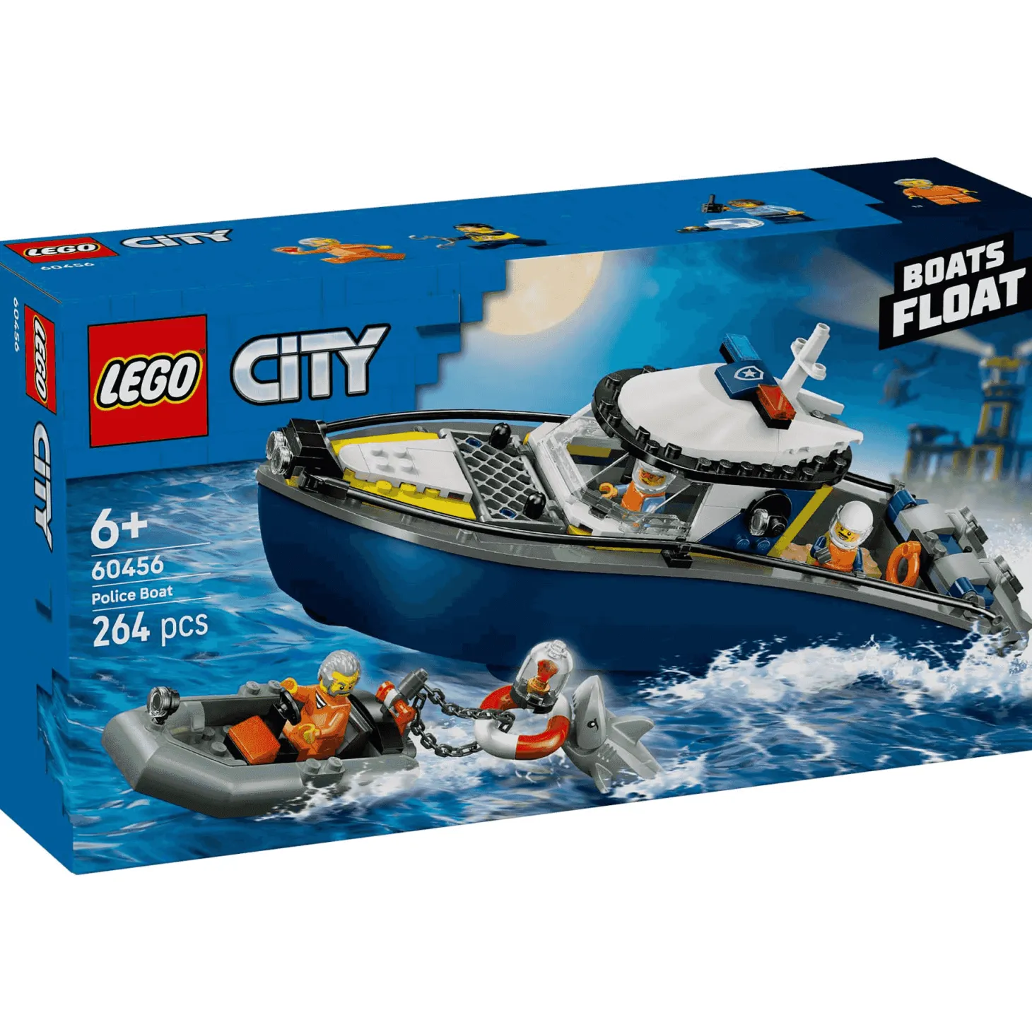 LEGO City Persecución en Barco de Policía Juguete 60456