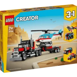 LEGO Creator Camión Plataforma con Helicóptero Juguete 31146