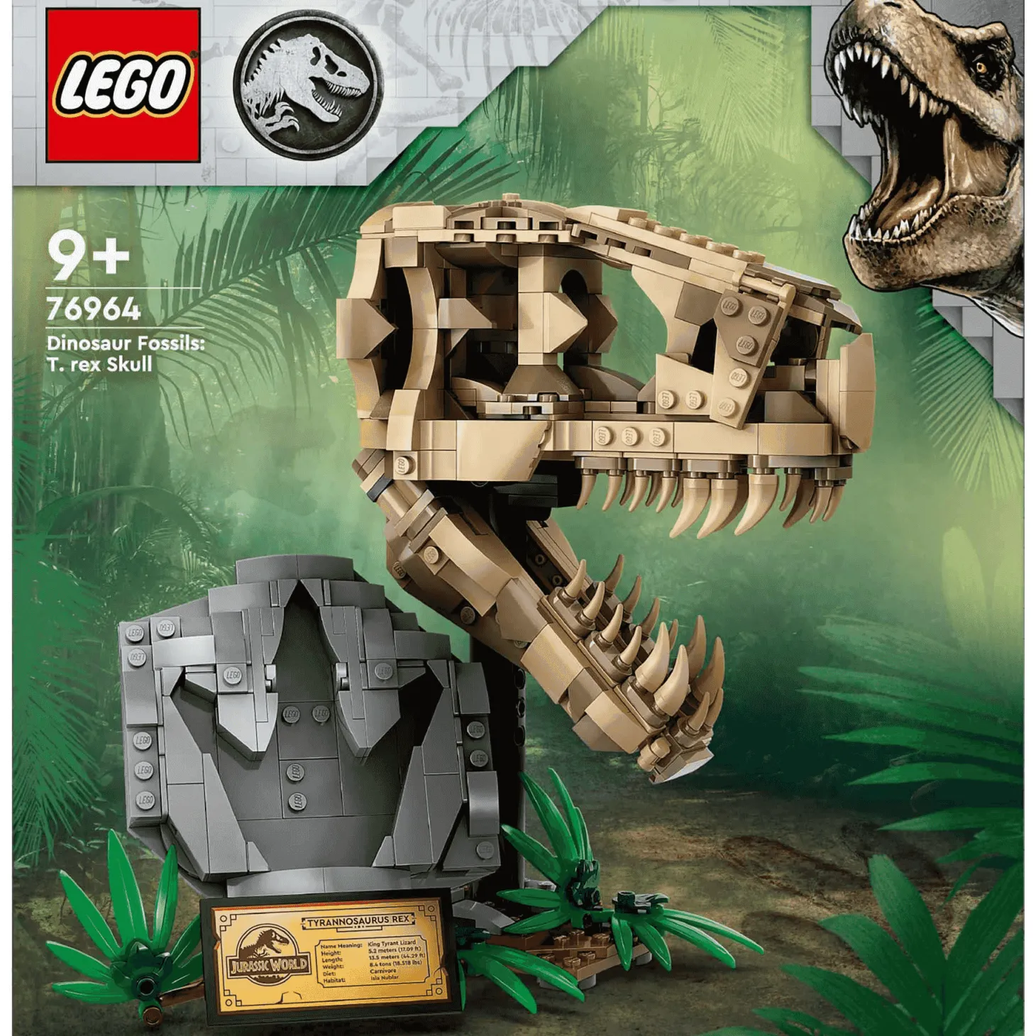 LEGO Jurassic World Fósiles de Dinosaurio: Cráneo de T. rex 76964