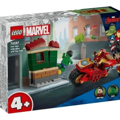 LEGO Marvel Iron Man con Moto y Hulk Juego 76287