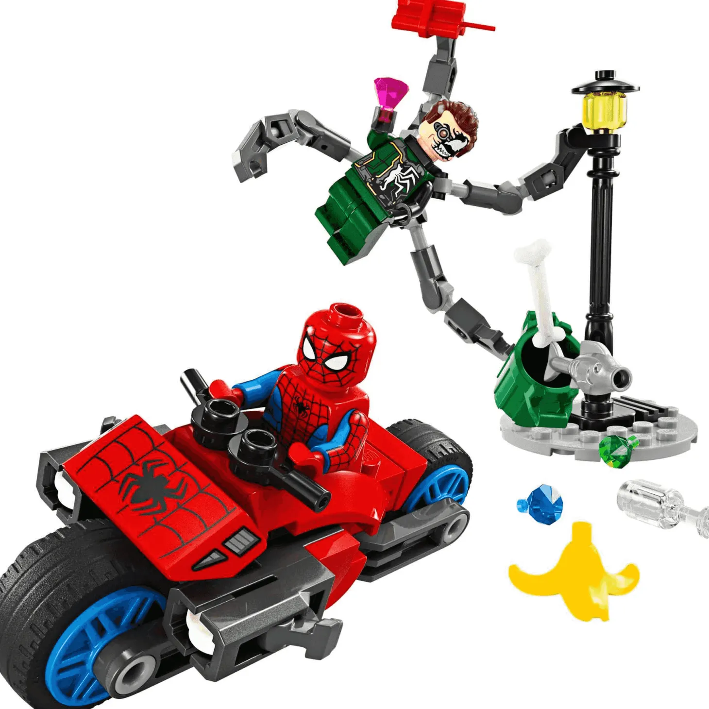 LEGO Marvel Persecución en Moto: Spider-Man vs. Doc Ock 76275