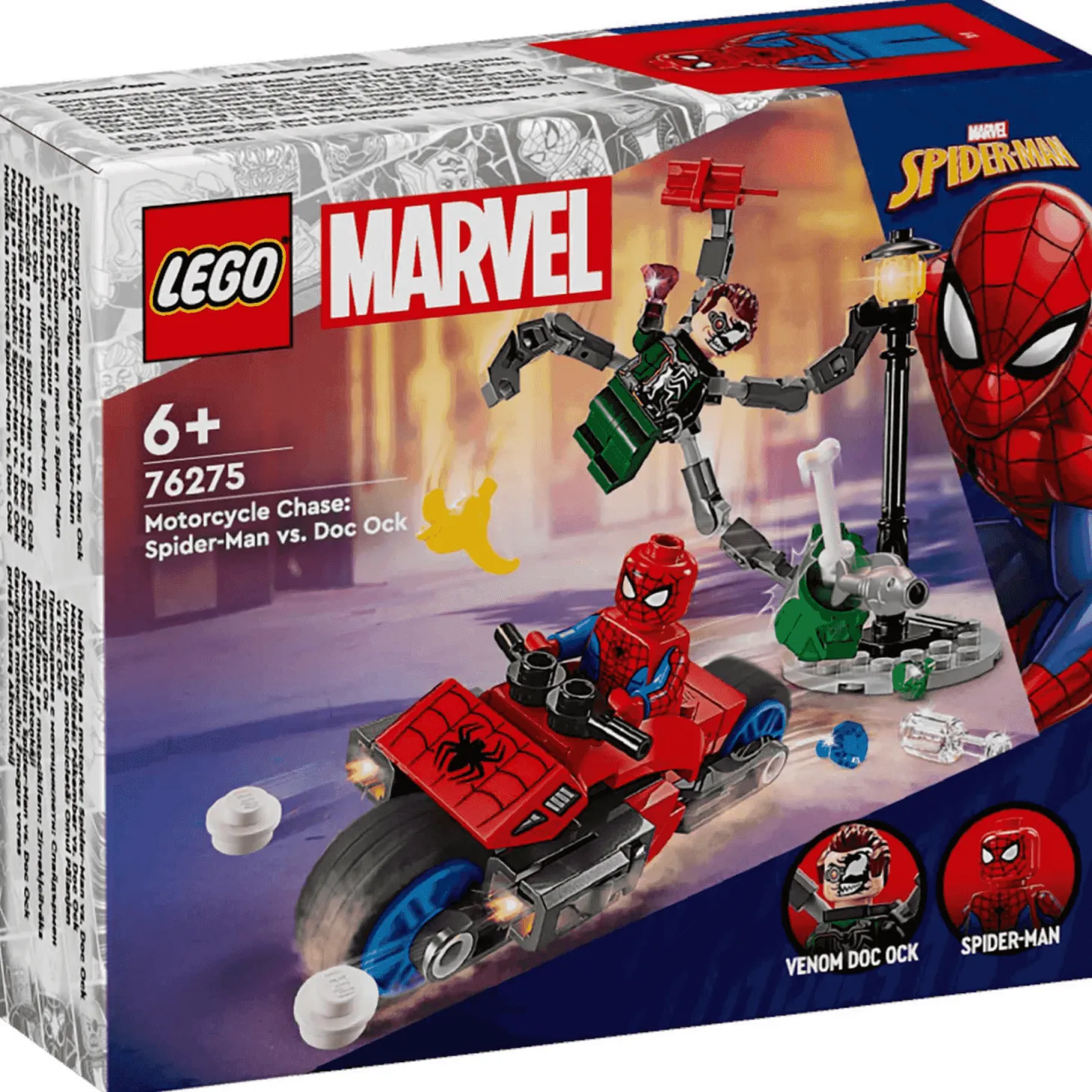 LEGO Marvel Persecución en Moto: Spider-Man vs. Doc Ock 76275
