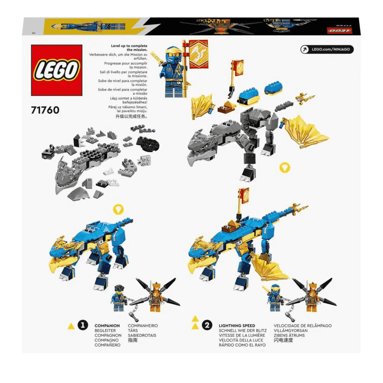LEGO NINJAGO 71760 Dragón del Trueno EVO de Jay