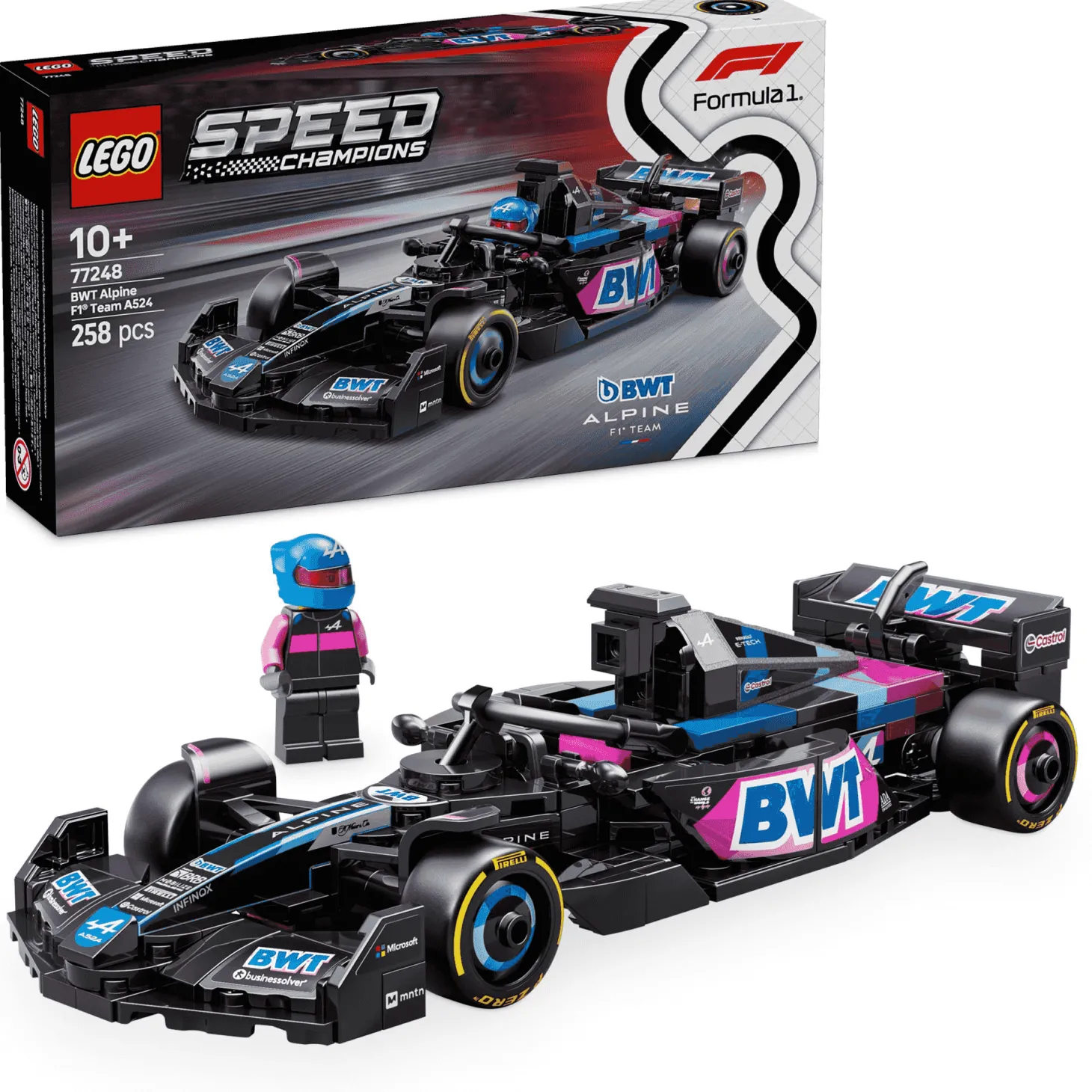 LEGO Speed Champions Coche de Carreras BWT Alpine F1 Team A524 77248