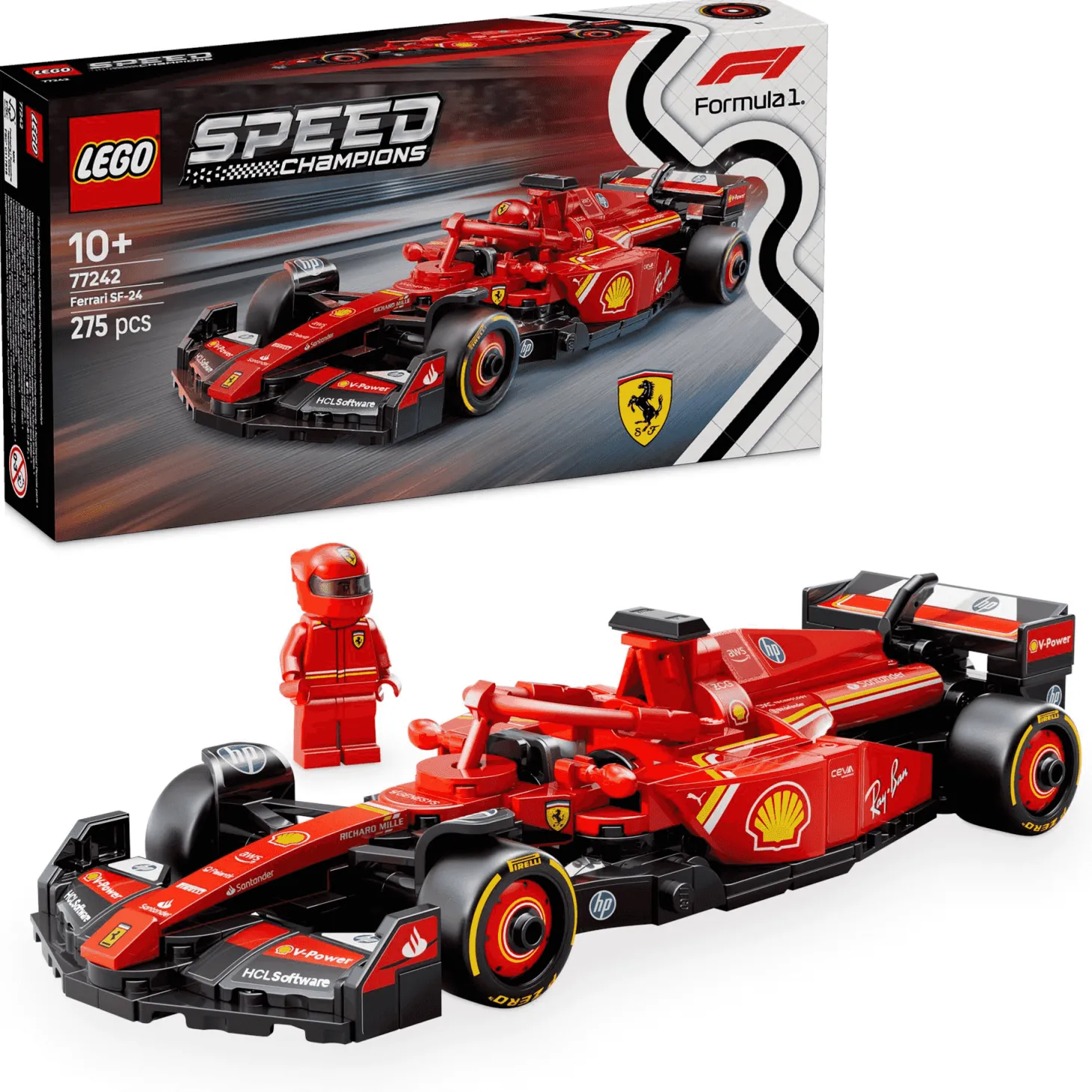 LEGO Speed Champions Coche de Carreras Ferrari SF-24 F1 77242