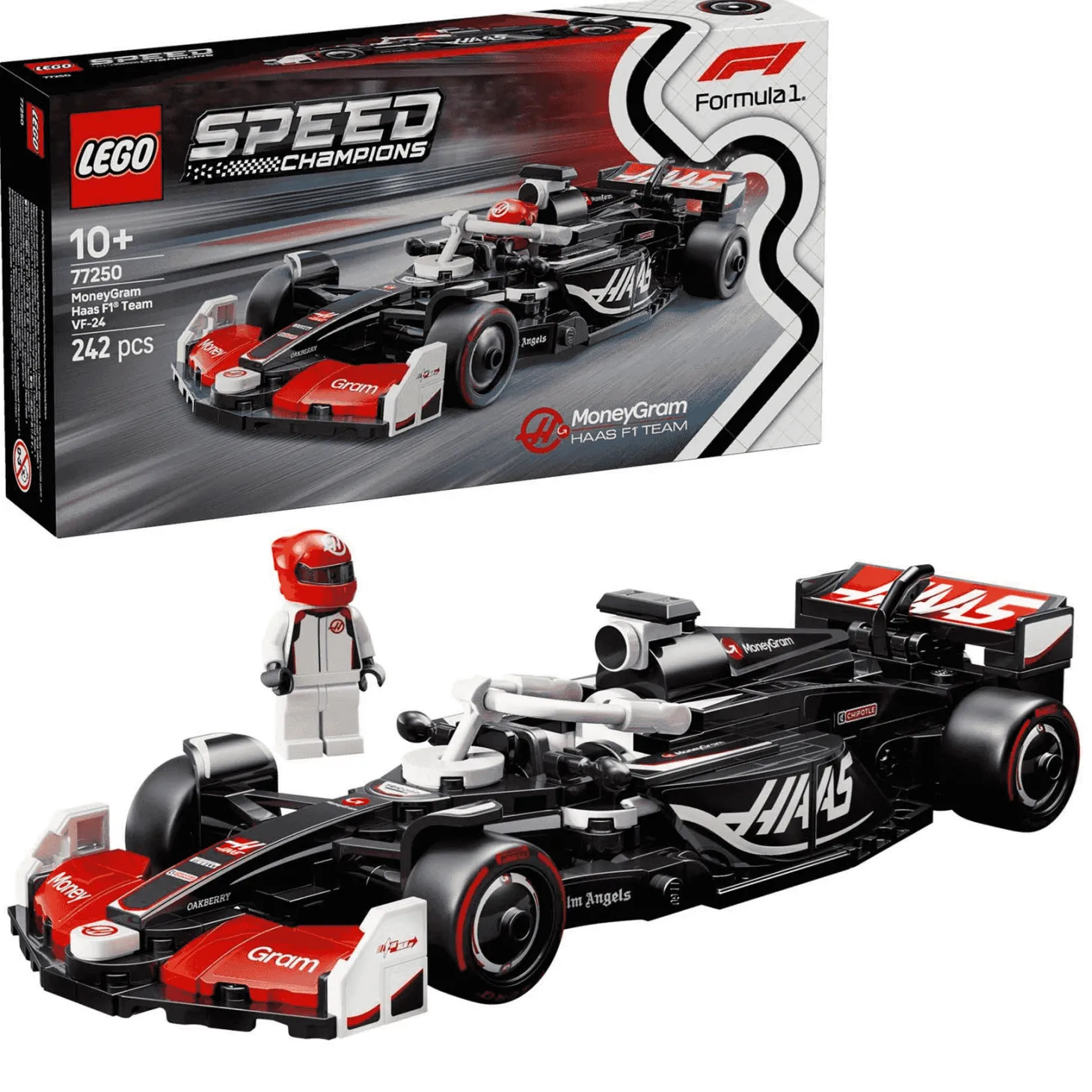 LEGO Speed Champions Coche de Carreras MoneyGram Haas F1 Team VF-24 77250