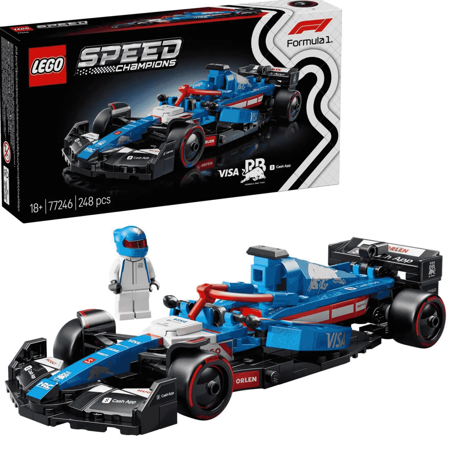 LEGO Speed Champions Coche de Carreras Visa Cash App RB VCARB 01 F1 77246