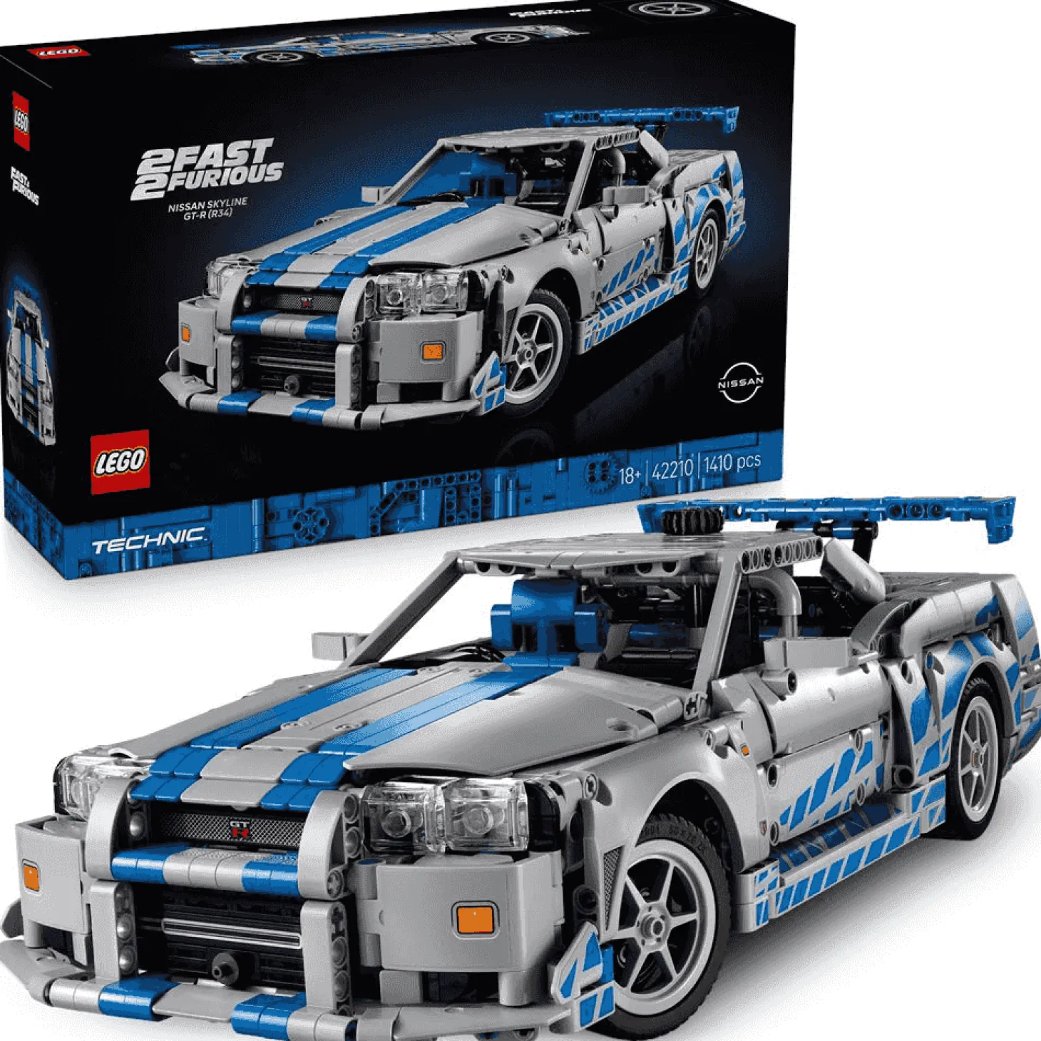 LEGO Technic Coche Nissan Skyline GT-R (R34) de 2 Fast 2 Furious 42210