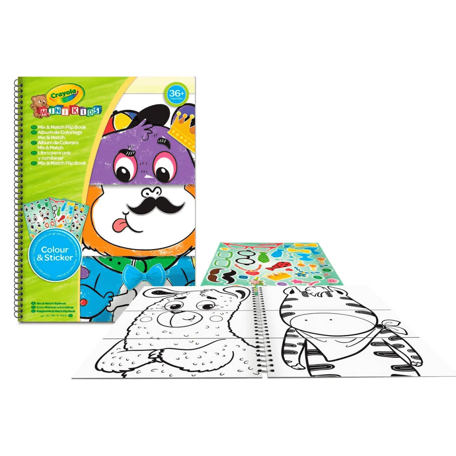 Libro de actividades colorea y empareja de Crayola