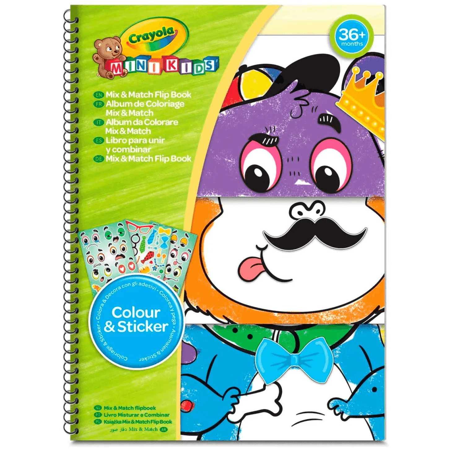 Libro de actividades colorea y empareja de Crayola