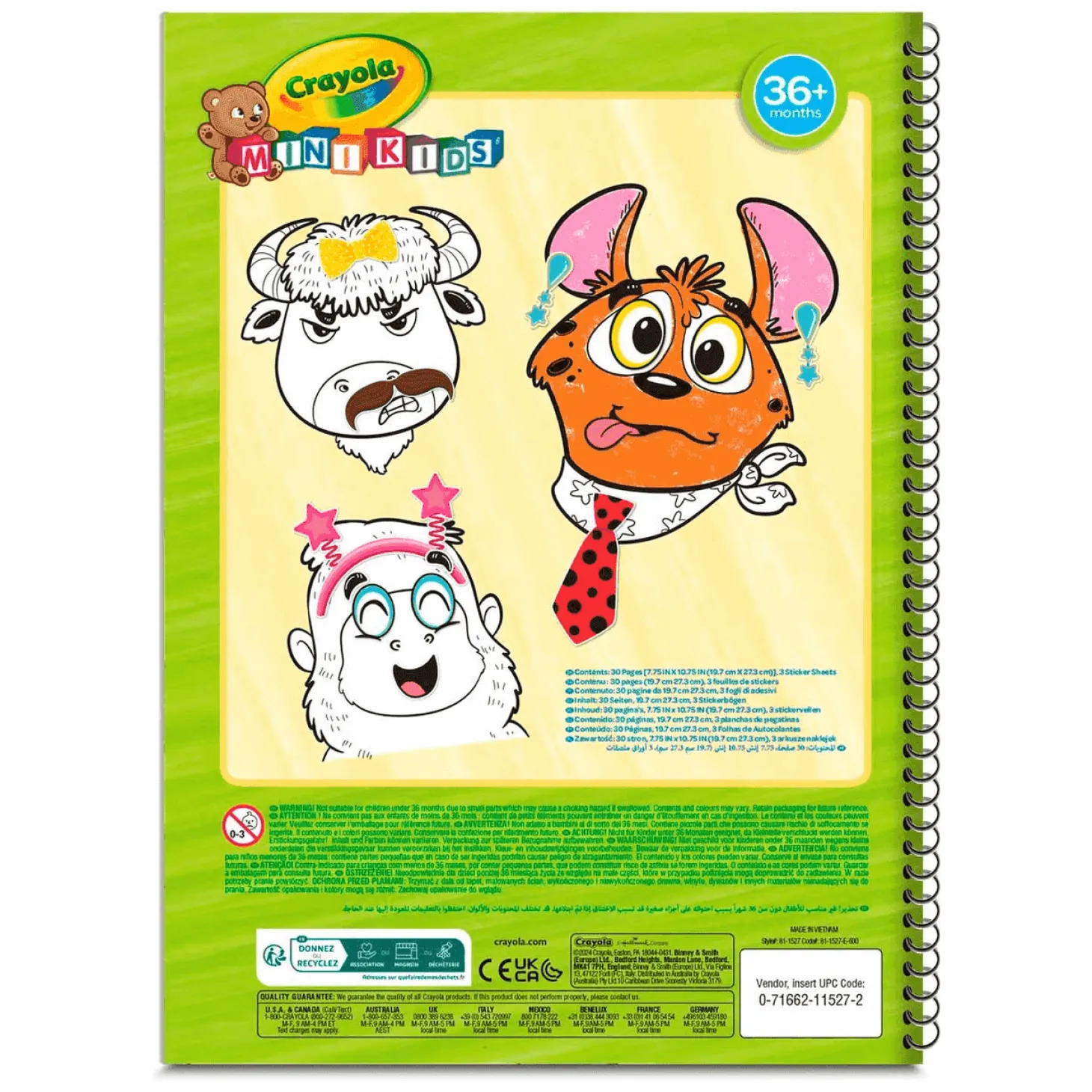 Libro de actividades colorea y empareja de Crayola