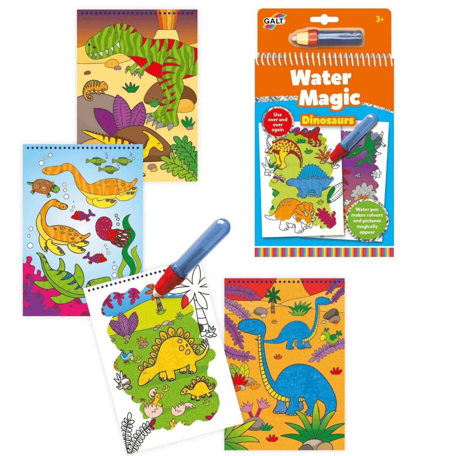 Libro para Colorear Water Magic Dinosaurs