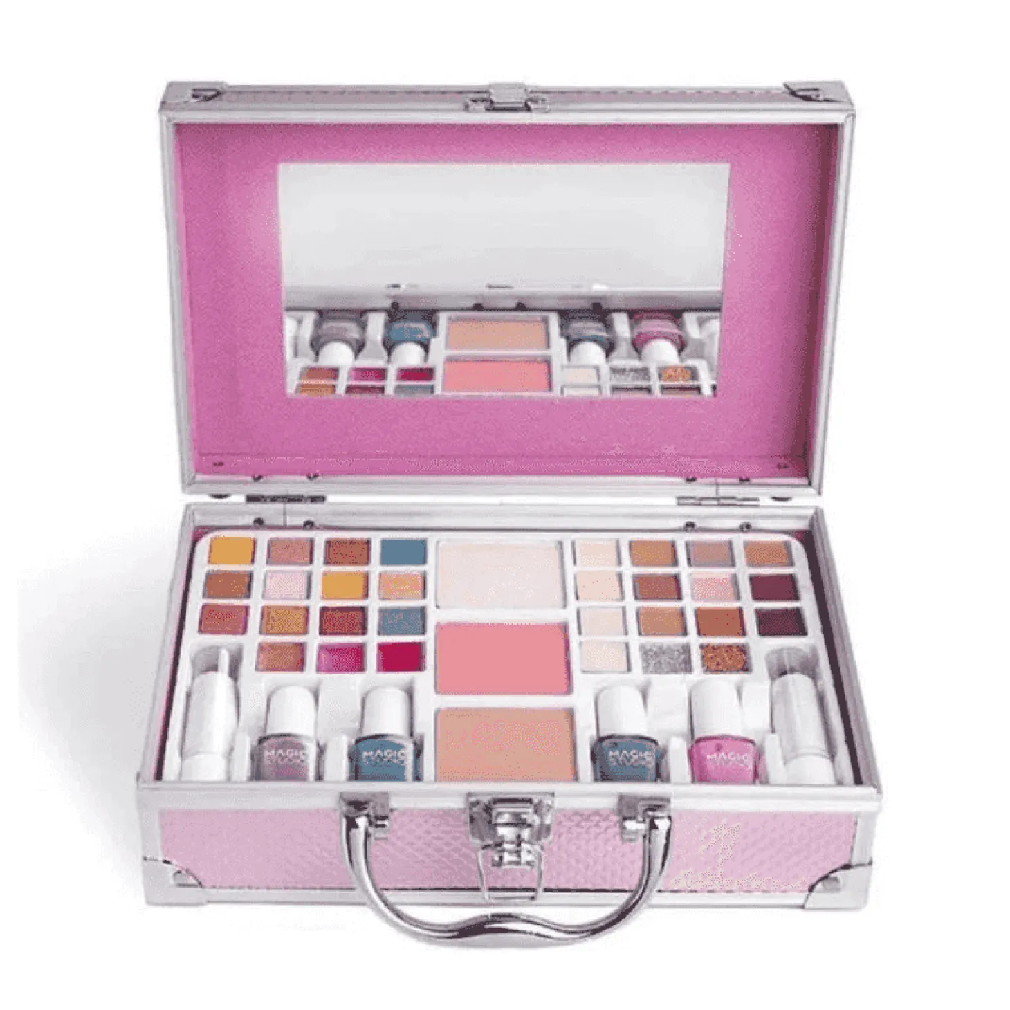 Magic Studio Maletín Colorful – Set completo de maquillaje con sombras, esmaltes y más