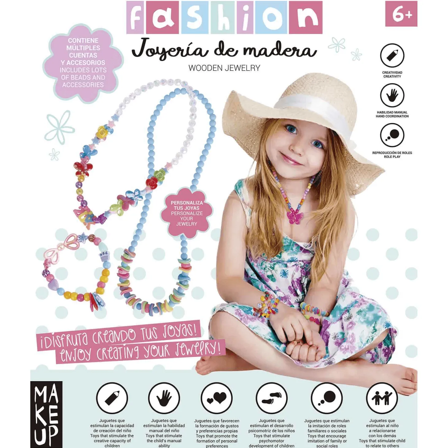Make Up Planet Conjunto Creación Joyería Madera