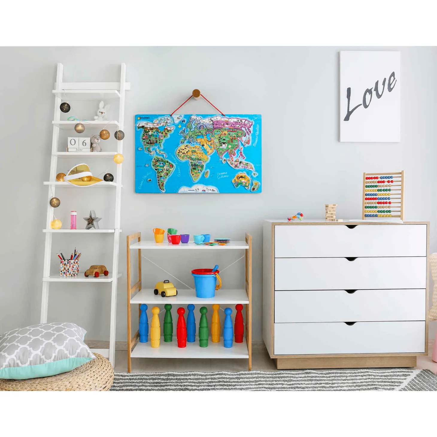 Mapamundi Magnético para Niños